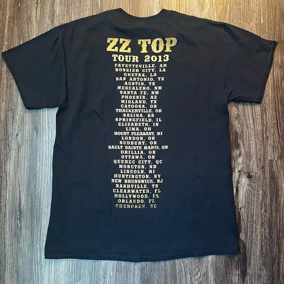 ZZ Top Eldorado Bar Durango Mexico Men's MD Concert T-shirt Dates On Back - Picture 4 of 4